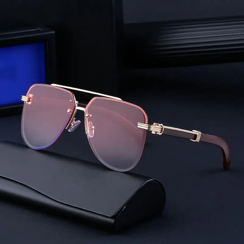 2023, новые классические дизайнерские Винтажные Солнцезащитные очки с двойным мостиком в стиле ретро, женские и мужские металлические солнцезащитные очки