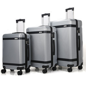 Vali kéo du lịch bằng da trang trí ABS, nhiều kích cỡ, khóa kéo, bánh xe xoay, khóa TSA - Product Image 1