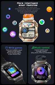 KR80 Sport Outdoor Smart Watch BT Anruf 620mAh Unterstützung Höhenlage Kompass Funktionen Eingebaute 4 Minispiele Dafit App Square - Product Image 2