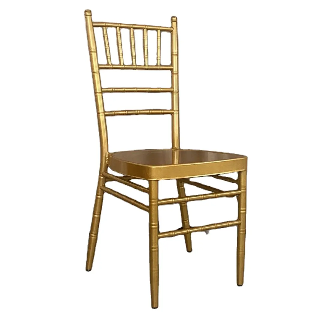 Оптовая продажа коммерческих стульев для вечеринок в отеле Tiffany, свадебные Золотые пластиковые стулья из смолы Chiavari для мероприятий