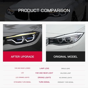 3 סדרה lt f34 שדרוג פנס עבור bmw 2012-2019 הוביל מנורות ראש דרל מקרן אור קדמי להפוך אות כף רץ