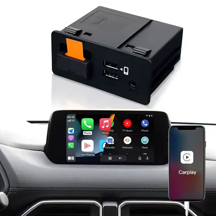 Novo kit de retrofit USB TK78 66 9U0C C922-V6-605A Apple CarPlay Android Auto para Mazda 2/3/6/CX30/CX5/CX9 mídia USB