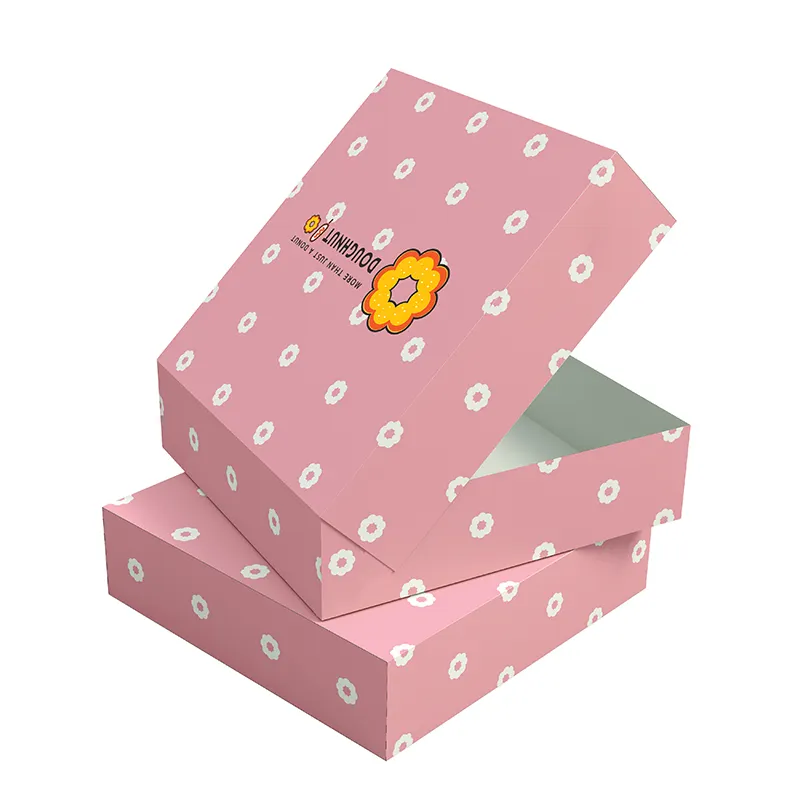हॉट सेल मोची डोनट्स बॉक्स पेपर पैकेजिंग कस्टम मुद्रित सिंगल डोनट पैकेजिंग लोगो के साथ