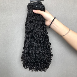 トップ品質高品質タイトで豪華なカール自然な色100% 人毛生バージンヘアスーパーダブル描画 - Product Image 2