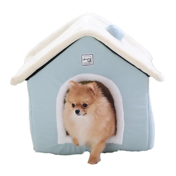 Manufacturer Wholesale Dog House Indoor Warm Kennel Pet Cave Nest Rabbit Nest Washable Removable Mat Cozy Sleeping Bed