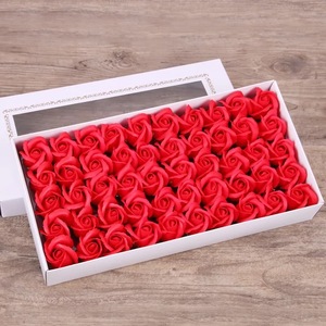 Factory Wholesale Home Decor Artificial Rose Flower 3 Layers 4.5cm Fragrant <strong>Soap</strong> Rose Head