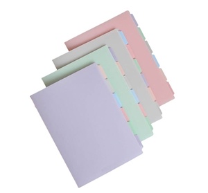 Cuadernos A5 con tapa de plástico PP al por mayor, cuadernos con hojas sueltas en espiral con divisores de colores indexados - Product Image 1
