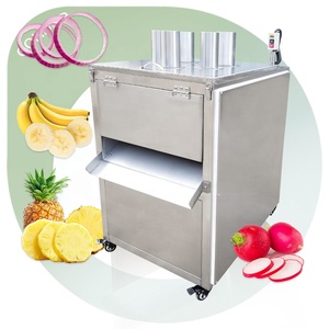 Automatische Wegerich Ananas Bananen schnitt Cutter Industrial Cassava Slice Slicer Konserven maschine Commercial