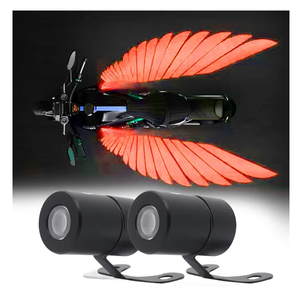 Çok renkli su geçirmez yeni melek kanat karşılama projeksiyon Led ışık için motosiklet araba aksesuarları değişiklik atmosfer ışığı - Product Image 1