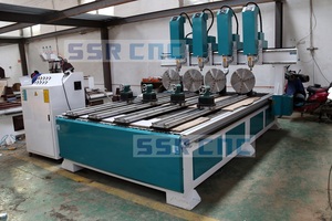 Enrutador cnc de cuatro cabezales, cuatro cabezales y cuatro ejes rotativos - Product Image 3