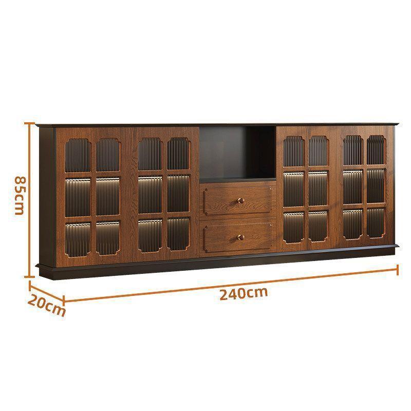 Modèle de sol 240 20 85 cm, finition noyer noir vintage