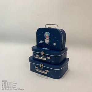 Yongshengスター宇宙飛行士スーツケース3ピースウェディングギフトボックス硬い2mm厚キャンドル用UVラミネーション