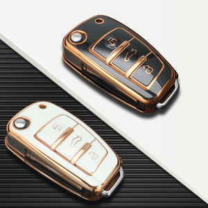 เคสกุญแจรีโมตรถยนต์แบบใหม่ TPU,ตัวป้องกันกุญแจรถยนต์แบบไม่มีกุญแจกุญแจกุญแจกุญแจ Fob สำหรับ Audi A1 A3 A4 A6 Q3 Q7 TT - Product Image 1