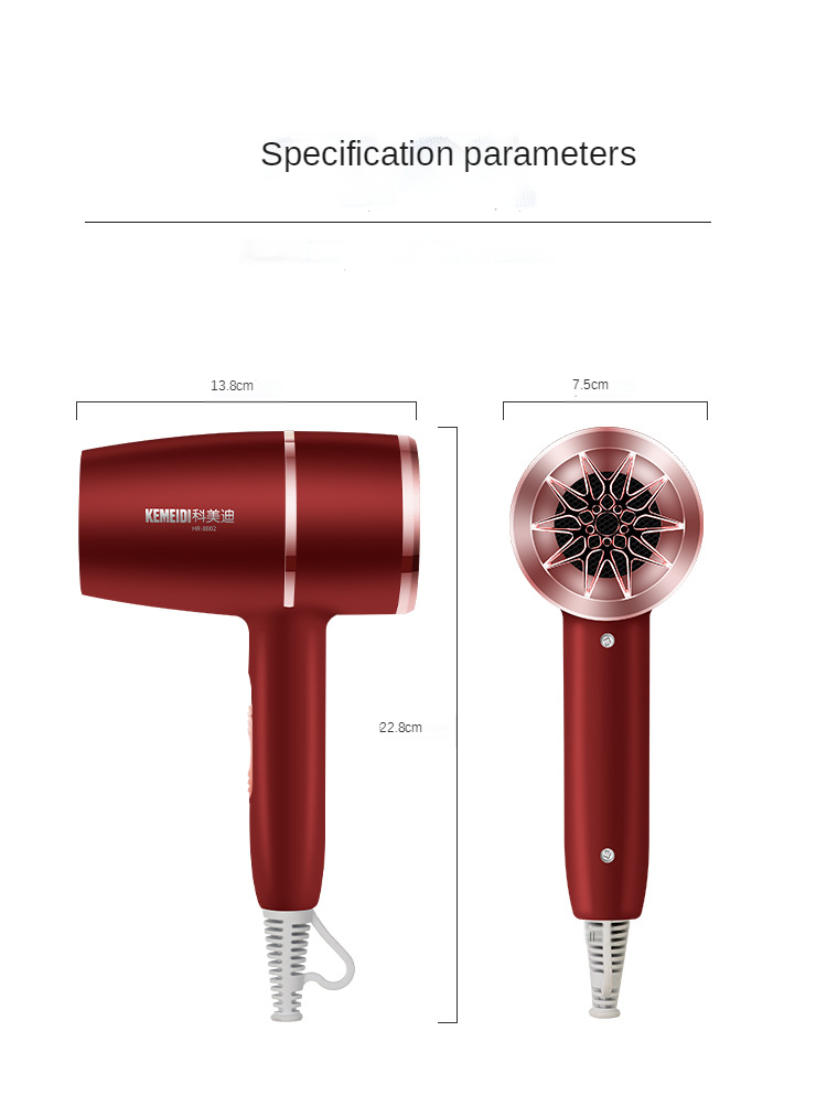 New High Quality Custom Professional Portable High Speed DC Motor Travel Salon Hair Dryer for home salon