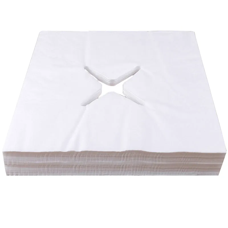 Disposable Face Towel with Hole Mat for Spa Massage Bed