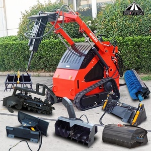フロントローダーTW480T 0.15 CBM1.2トンミニスキッドステアローダードックロード & アンロード用 - Product Image 1