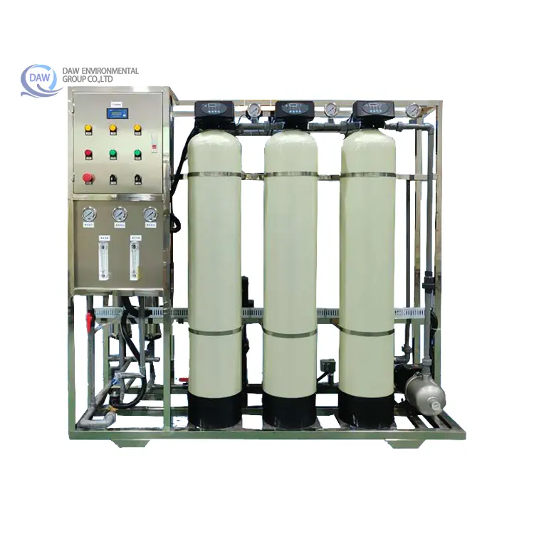 0.5t 500lph su arıtma içme otomatik kontrol endüstriyel alkali ters osmozlu su arıtma tesisatı filtre su arıtıcısı