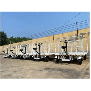 Caminhão de Transporte Elétrico Flatbed Quatro Rodas Armazéns Empurrados Manualmente Puxados Capacidades de Carga Veículo Elétrico de Quatro Rodas