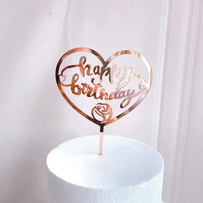 Decoración de Pastel de feliz cumpleaños para niños, decoración de mesa de postre para Baby Shower