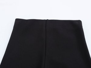 黑色松紧腰高级时尚设计女性紧身喇叭裤 - Product Image 5