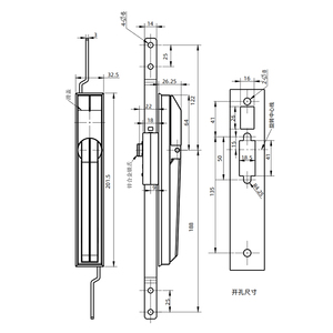 Rittal elektronik dolap Swinghandle mandal 3 nokta çubuk kontrol paneli kilit pazarı elektronik Panel kilidi - Product Image 6