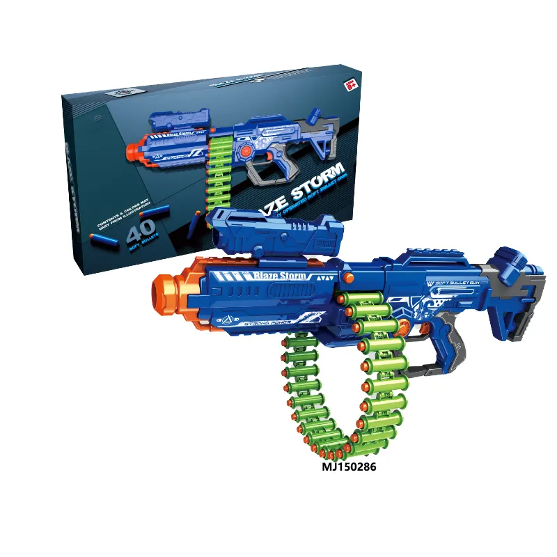 MJ TOYS-pistola de juguete eléctrica EVA para niños, pistola de balas suaves con 40 balas suaves