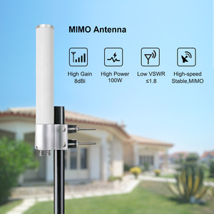 8dBi dual-band MIMO <span class=keywords><strong>Wifi</strong></span> đa hướng ăng ten, 2.4GHz 5.8GHz ngoài trời sợi thủy tinh (FRP) ăng ten tăng cao cho trạm cơ sở - Product Image 2