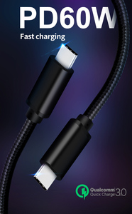 Pronto per la spedizione di Nylon intrecciato USB3.0 tipo C a tipo C 5Gbps cavo dati per 3A ricarica rapida uso del Computer Scanner - Product Image 6