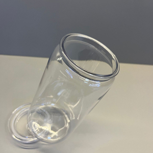 Pre Drilled 16oz Acrylic Plastic Snow Globe Can Cup With Colored Lid for Vinyl and Uv Dtf Wraps Mixed Colors
