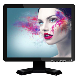 Monitor LCD cuadrado TFT de 17 pulgadas Monitor LCD de escritorio de 17 pulgadas 1280x1024 Monitor de pantalla CCTV con altavoz VGA HDMIed AV BNC USB - Product Image 1