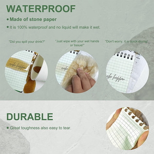 定制防水石纸笔记本全天候记事本口袋尺寸螺旋全天候笔记本 - Product Image 5