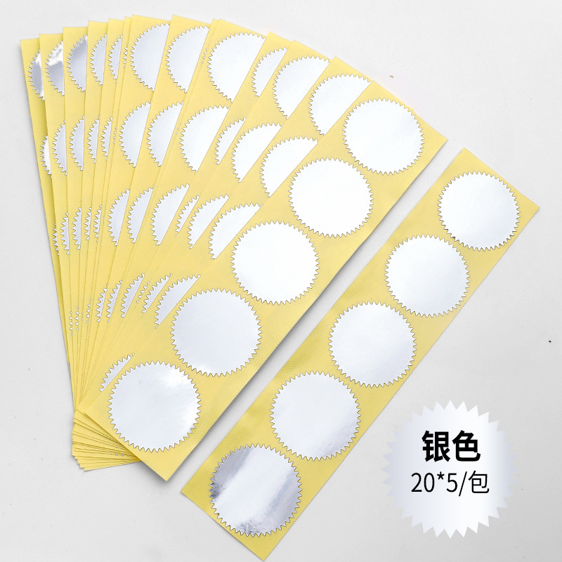 Bolsa de 100 pegatinas plateadas