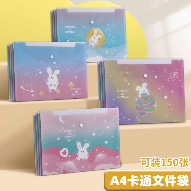 Snap button - space rabbit
