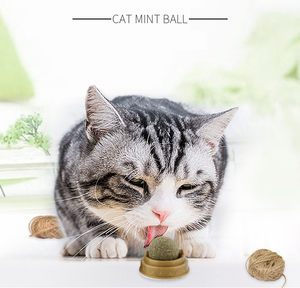 Pelota de hierba gatera giratoria para gatos, juguete de entrenamiento interactivo Natural desmontable, personalizado, divertido, para interiores, venta al por mayor - Product Image 2