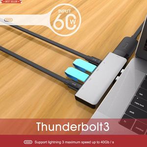 Personalizzazione Jumon 87W Power Delivery USB multifunzionale 3.0 2 porte Hub di tipo c Hub USB C Dual 4K HDTV 5 in 1 Dual USB C Hub - Product Image 6