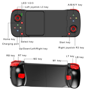 จอยสติ๊กสำหรับเล่นเกมแบบไร้สายแบบพับเก็บได้โทรศัพท์แอนดรอยด์สำหรับ Xbox One S