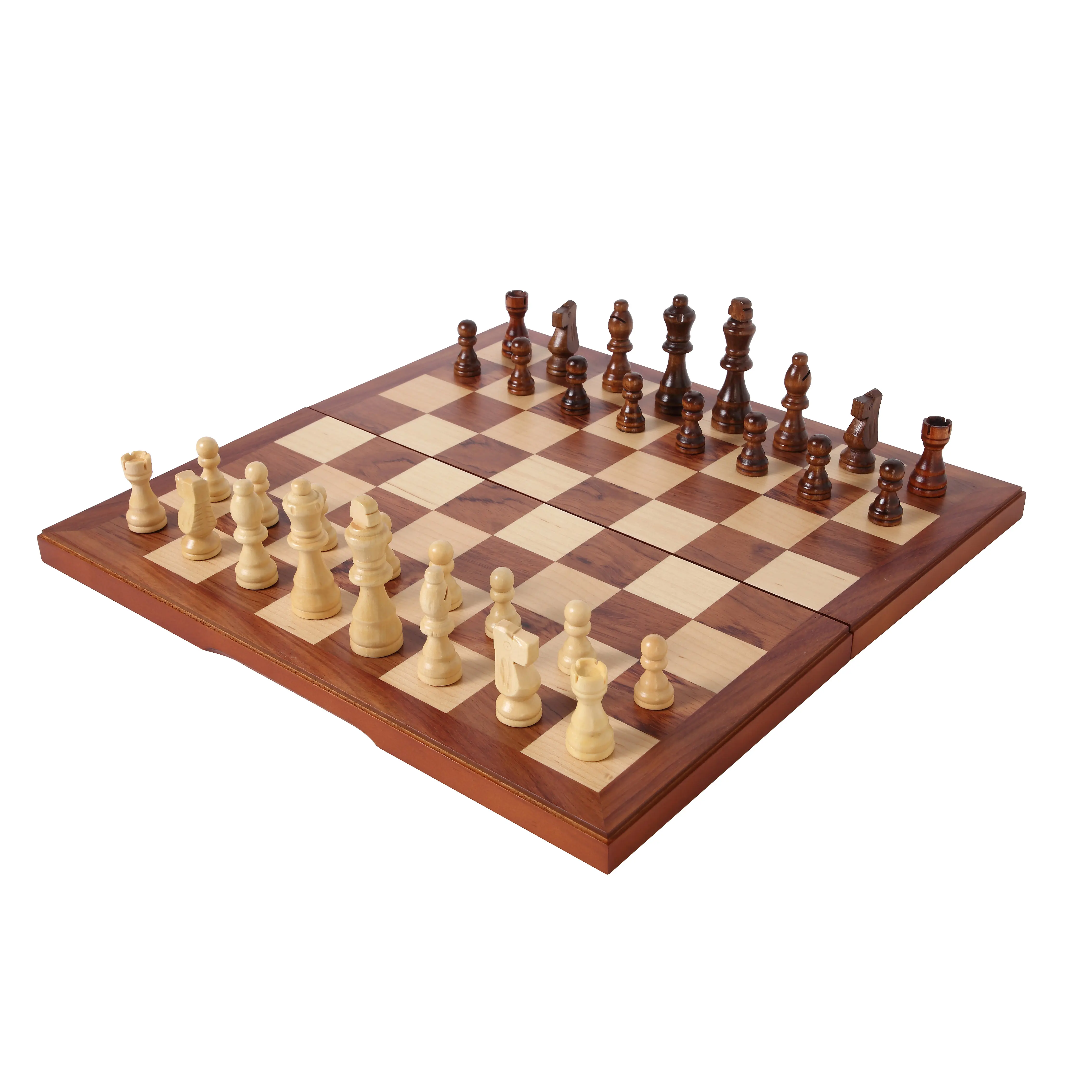 Jouets en bois, jeux d'échecs et de cartes, costume intérieur et extérieur voyage costume d'échecs pliable portable