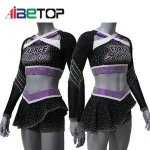 2 parça Cheer üniforma özelleştirilmiş amigo üniforma ücretsiz tasarım amigo kıyafetler - Product Image 6