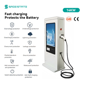 Adecuado Suv Ac 220V Salida Css 14Kw Floormounted 4G/Lan Puerto Estación de carga eléctrica con deslizar/escanear el código Qr - Product Image 4
