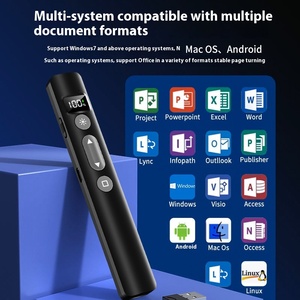 Relatrice Wireless ricaricabile PPT punto di visualizzazione del livello della batteria Touch Laser puntatore penna per indicatore di controllo remoto - Product Image 6