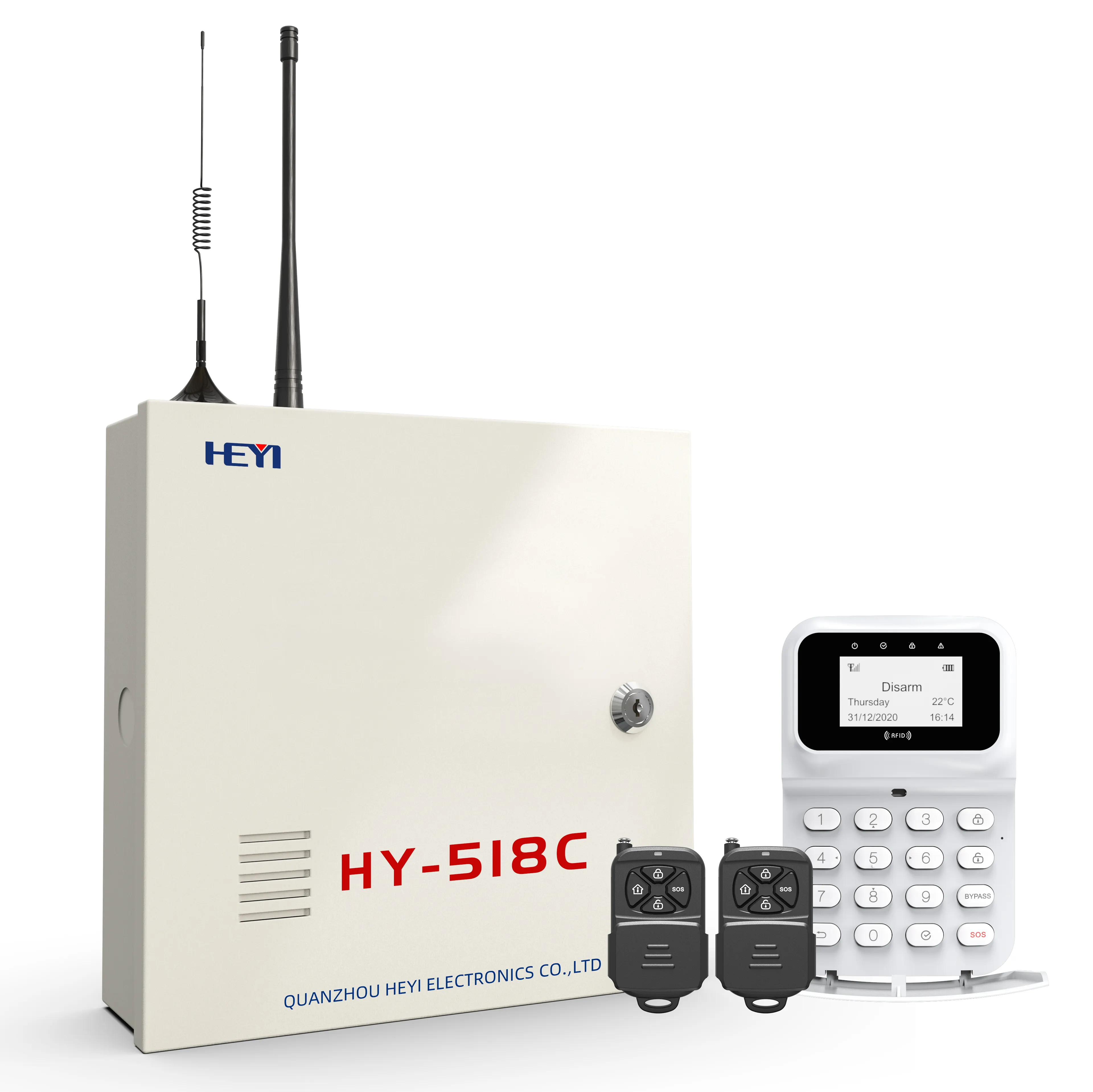 Nuovo sistema di allarme LAN GSM antifurto wireless cablato LTE PSTN con tastiera con schermo LCD per allarme di sicurezza per la casa del negozio di banca