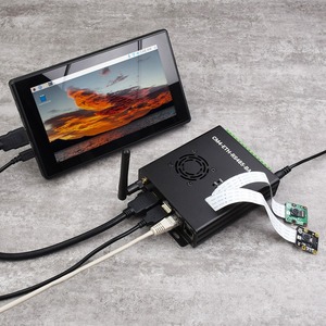 Sıcak ahududu PI CM4 çift ağ bağlantı noktası genişletme kartı Cm4 bilgi işlem modülü GPIO süpürgelik dört yönlü RS485/USB genişletme kartı