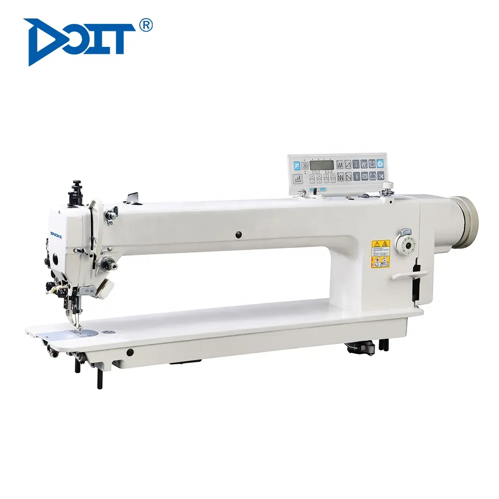 Máquina de coser Industrial para caminar, máquina de coser de cuero resistente, DT0303D-56, de brazo largo, de accionamiento directo