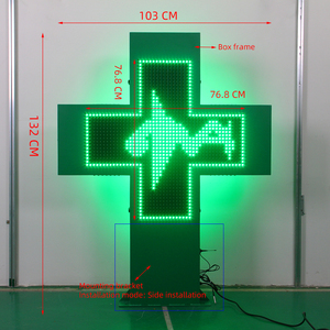 Controllo Wifi illuminazione animata Led P16 schermo di programma verde LED farmacia croce esterna doppio segno laterale - Product Image 4