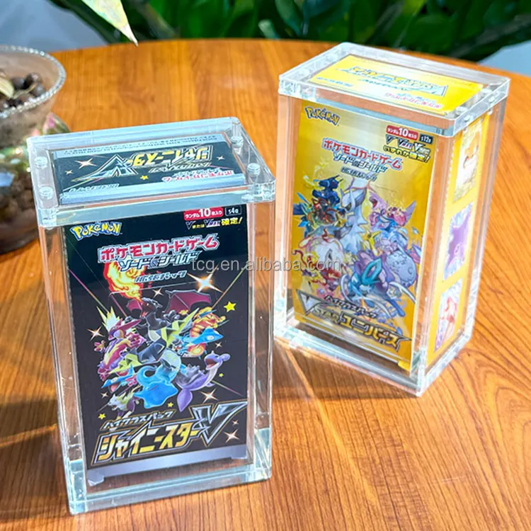 TCG Capa de exibição acrílica portativa para S9A Cartões Pokémon de acrílico magnético personalizado de fábrica, caixa de reforço de batalha japonesa Legião