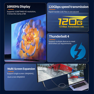 迅雷5全功能数据电缆0.5M 1M 2M PD 240w 16K 60hz视频输出120Gbps <span class=keywords><strong>USB</strong></span> C至<span class=keywords><strong>USB</strong></span> C快速充电USB5电缆