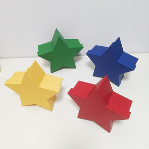 Custom LOGO Small Top and Bottom Gift <strong>Box</strong> New Design Cardboard <strong>Star</strong> Shape with Sponge Liner Embossed Lip and Base for Storage - Product Image 1