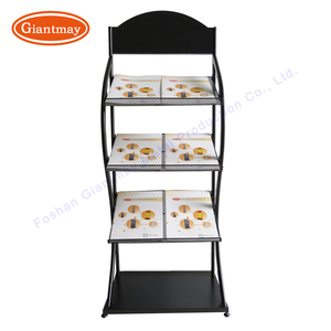 Bền bán buôn 3 lớp kim loại miễn phí thường vụ Tạp Chí báo <span class=keywords><strong>Rack</strong></span> hiển thị - Product Image 4