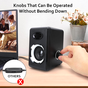 Mini altavoces para computadora Altavoz pequeño para computadora portátil de 10W con luz RGB Altavoz de escritorio alimentado por USB con control de volumen - Product Image 3