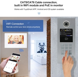 Bcomtech per camera a prova di acqua tcp/ip gatto 5 videocitofono interphone 100 logements video citofono sistema di set per casa - Product Image 3